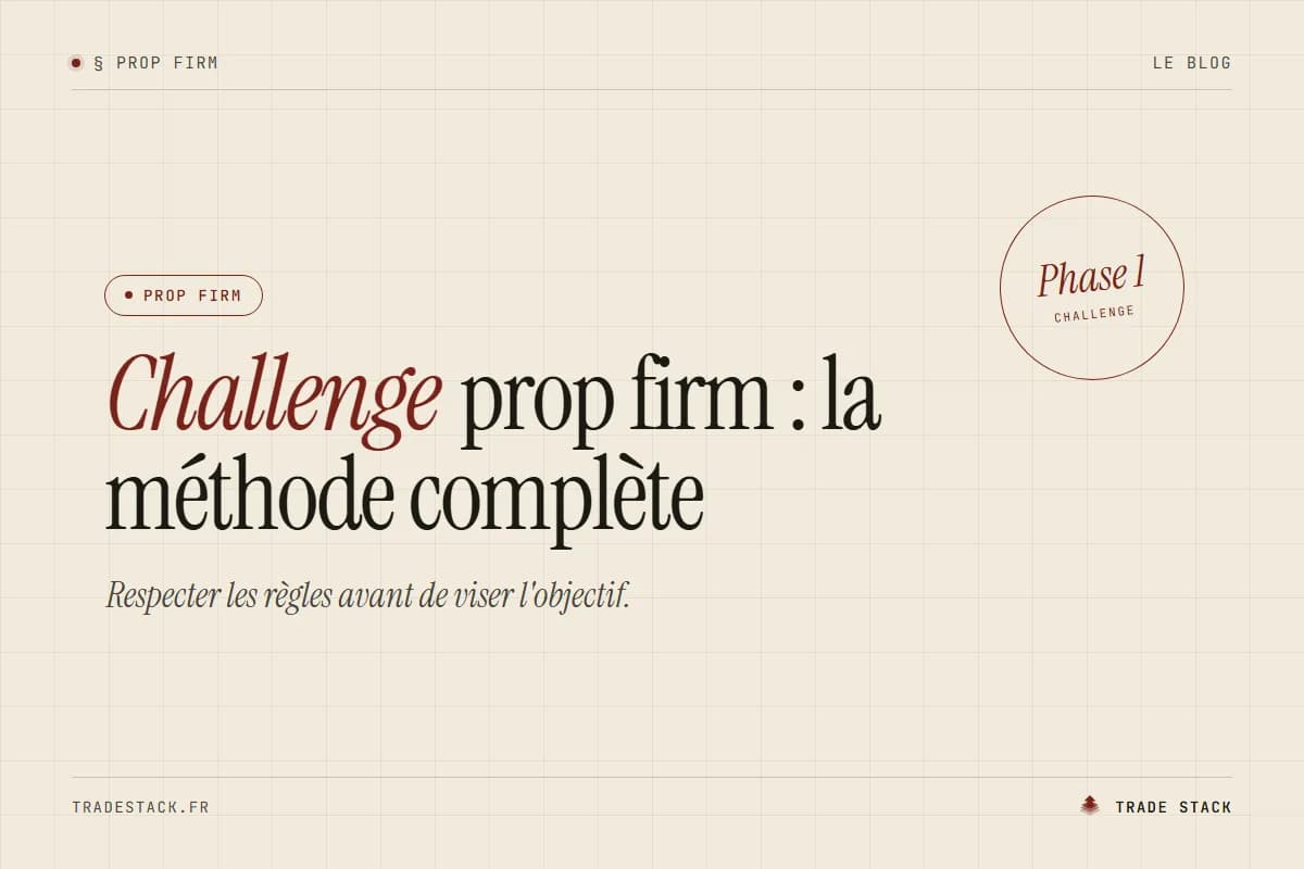 Challenge prop firm : la méthode complète