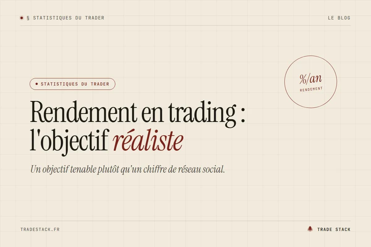 Rendement en trading : l'objectif réaliste | TradeStack