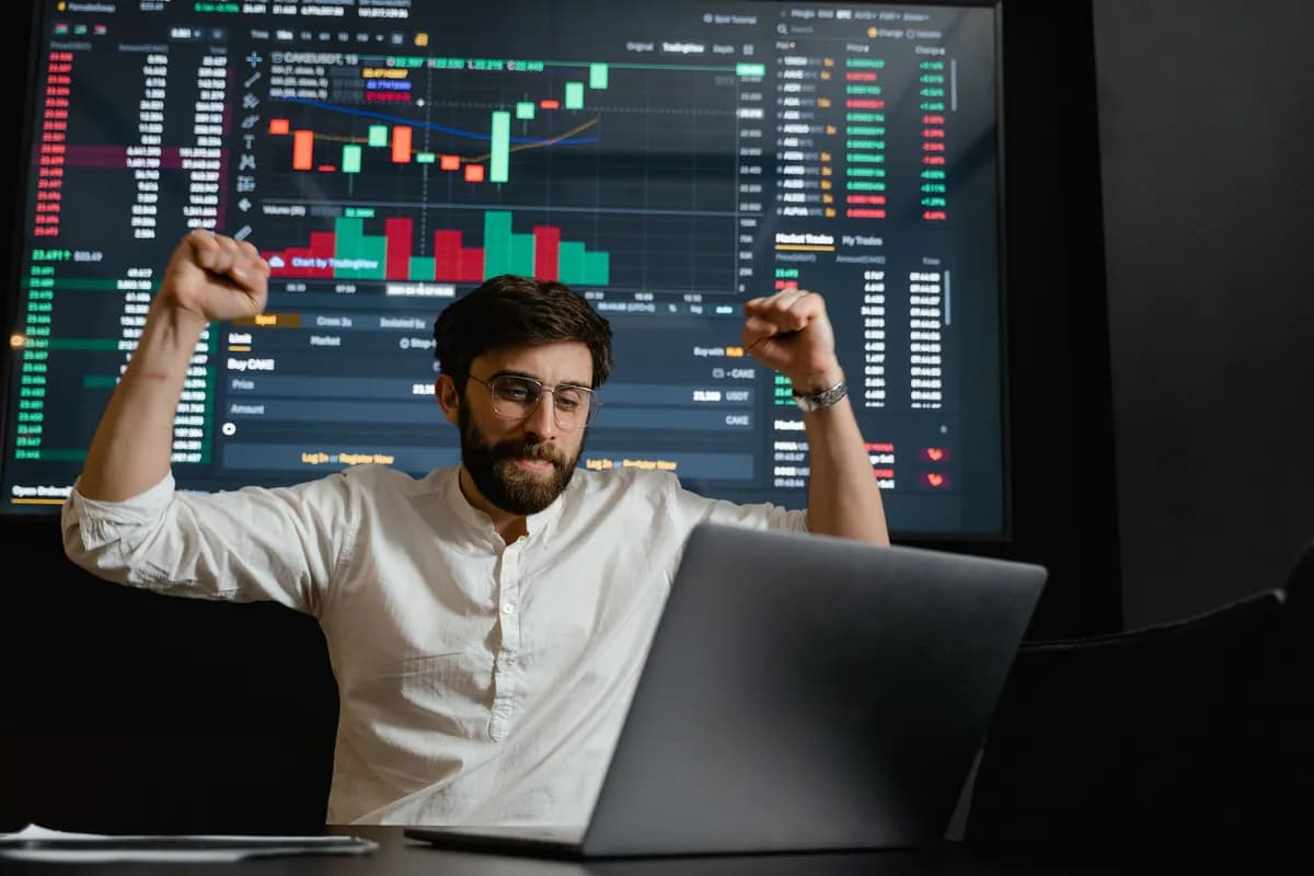 profil de volume horizontal et POC affichés sur un graphique de trading