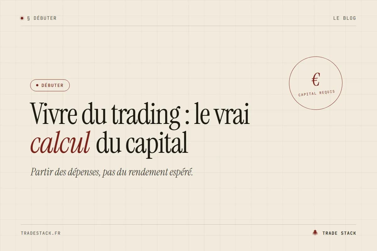 Vivre du trading : le vrai calcul du capital