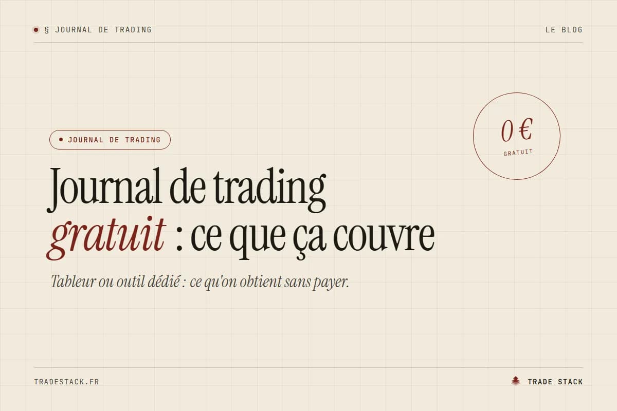 Journal de trading gratuit : ce que ça couvre
