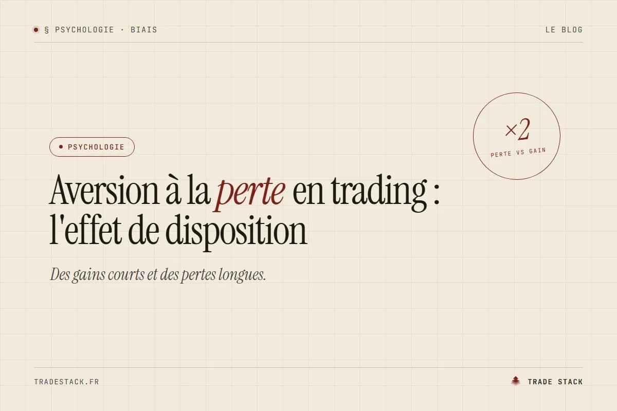 Aversion à la perte en trading : l'effet de disposition